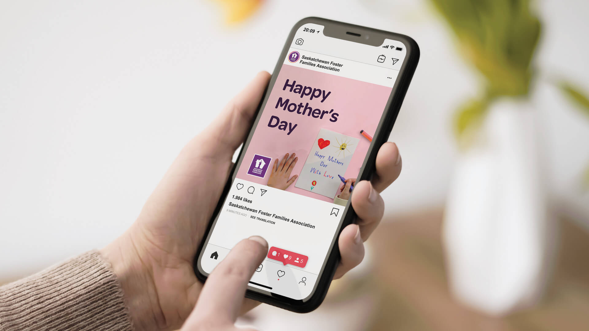 Saskatchewan Foster Families Association, Design, Happy Mother's Day, Portfolio Image