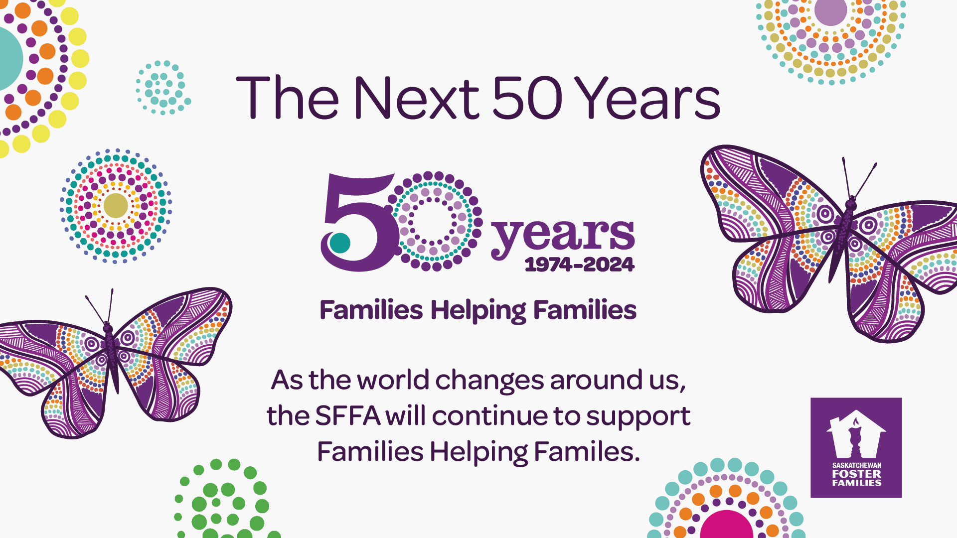 Saskatchewan Foster Families Association, Design, 50th Anniversary Brand Assets, Portfolio Image, 