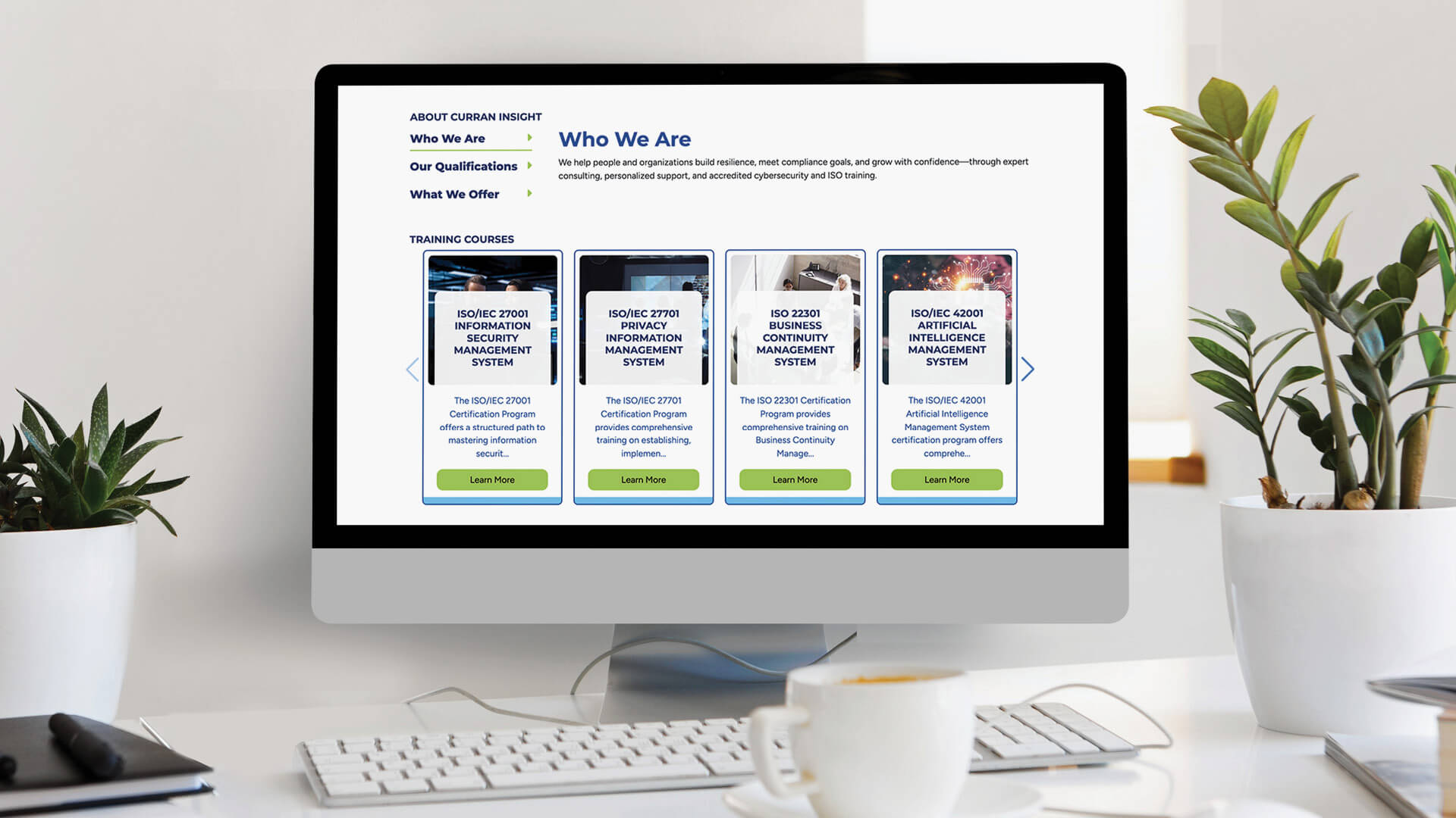 Curran Insight, Website, A Smarter Site for Smarter Standards, Portfolio Image, 