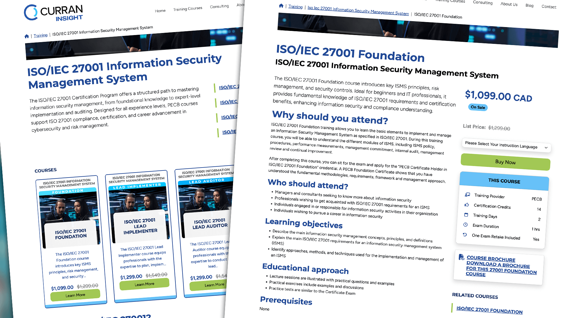 Curran Insight, Website, A Smarter Site for Smarter Standards, Portfolio Image, 