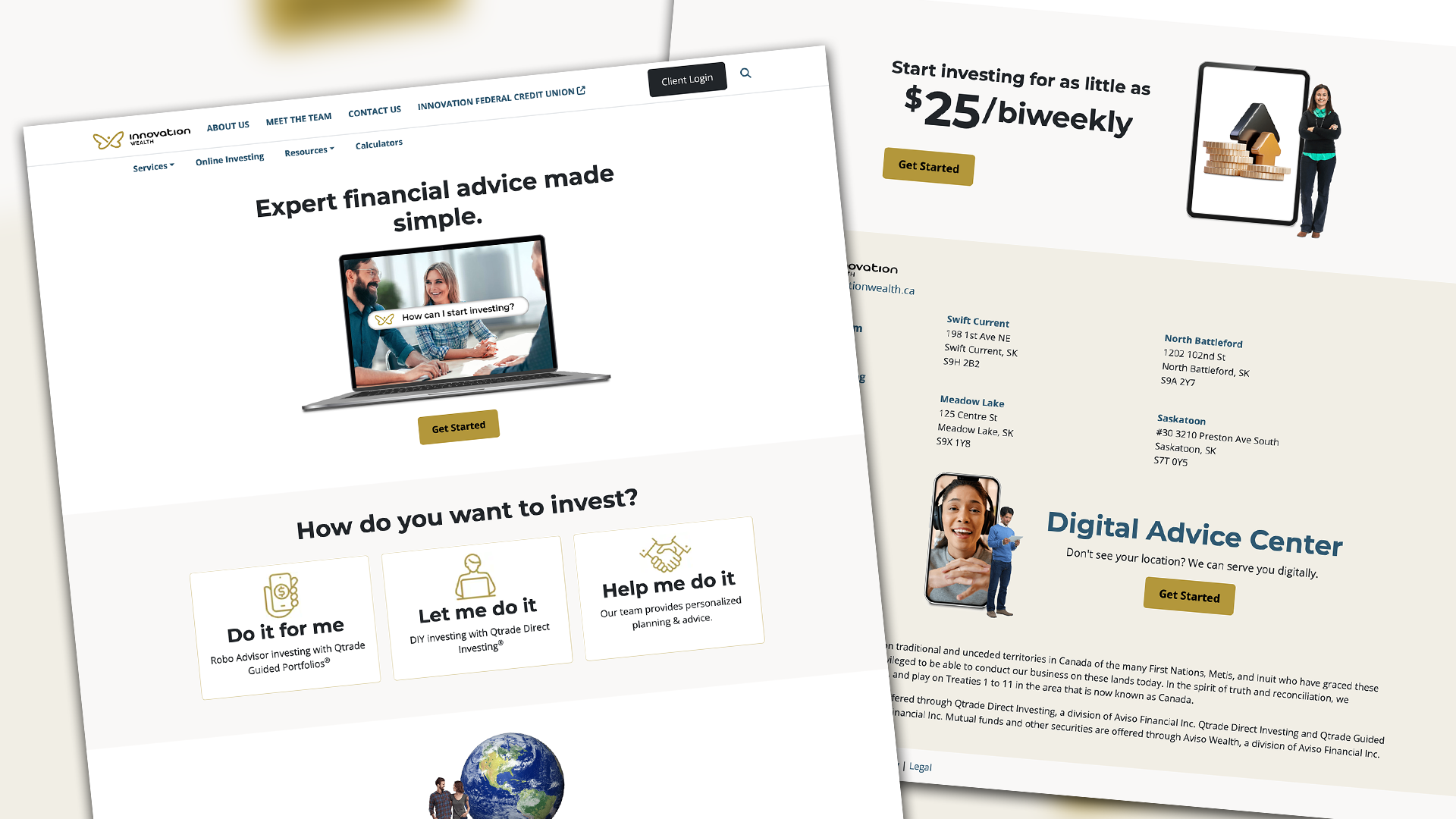 Innovation Wealth, Website, Banking on Flexibility, Portfolio Image, 